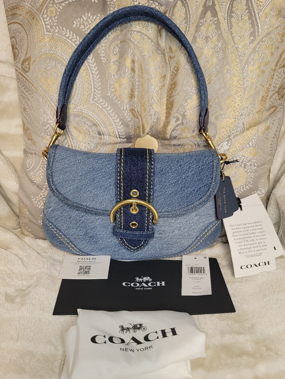 COACH RE-EDITION DENIM SOHO FLAP BAG CR737